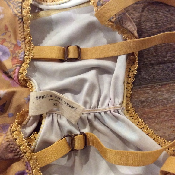 Spell and the Gypsy muted mustard floral bralette - Picture 9 of 9